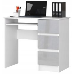 Masa de calculator Akord A-6 Right (White/Metallic Gloss)