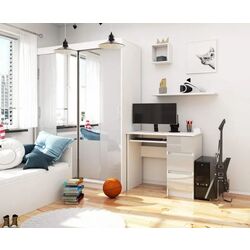 Masa de calculator Akord A-6 Right (White/Metallic Gloss) Thumb