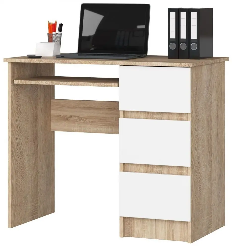 Masa de calculator Akord A-6 Right (Sonoma Oak/White)