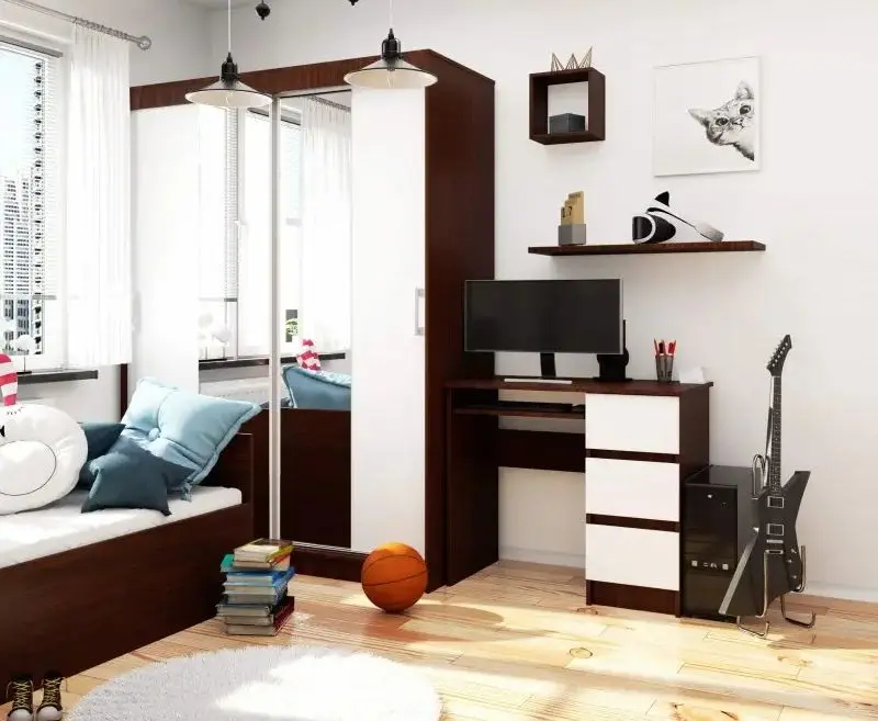 Masa de calculator Akord A-6 Right (Wenge/White)