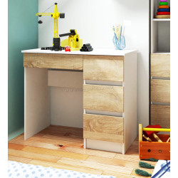 Masa pentru calculator Akord A-7 90cm Right (White/Sonoma Oak)