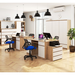 Masa pentru calculator Akord A5 135cm (Sonoma Oak/White) Thumb