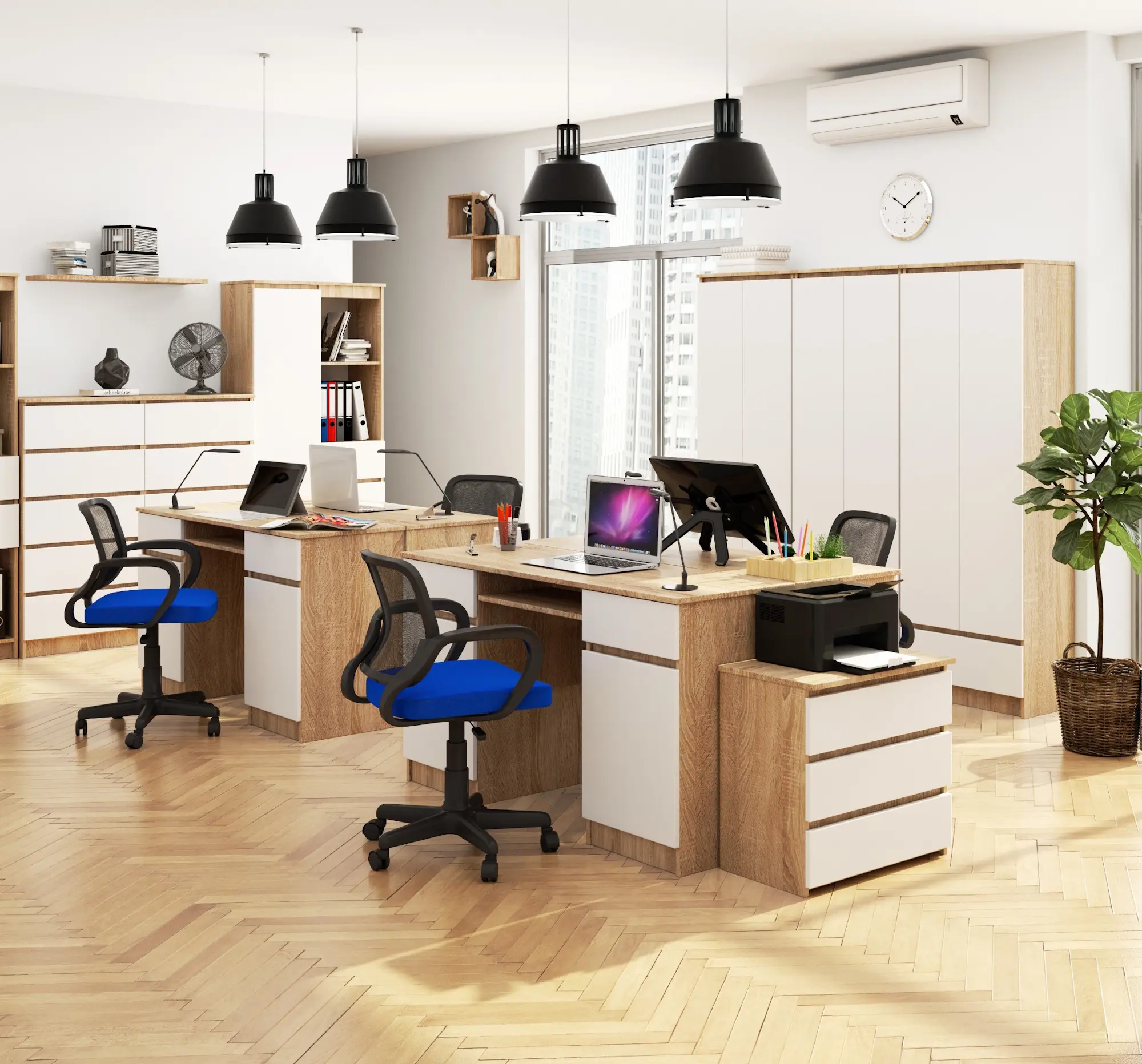 Masa pentru calculator Akord A5 135cm (Sonoma Oak/White)