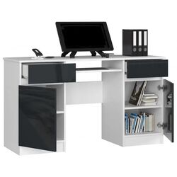 Стол компьютерный Akord A5 2D2SZ (White/Graphite Gloss) Thumb