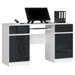 Стол компьютерный Akord A5 2D2SZ (White/Graphite Gloss)