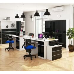 Стол компьютерный Akord A5 2D2SZ (White/Graphite Gloss) Thumb