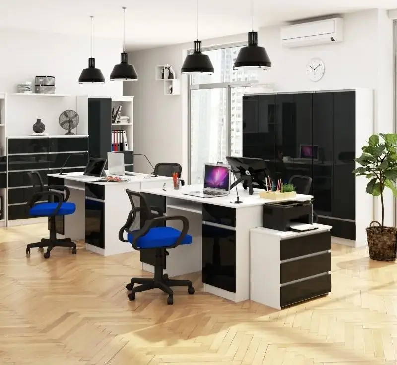 Стол компьютерный Akord A5 2D2SZ (White/Graphite Gloss) - 4