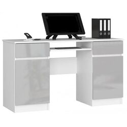 Masa de calculator Akord A5 2D2SZ (White/Metallic Gloss)