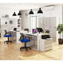 Masa de calculator Akord A5 2D2SZ (White/Metallic Gloss) Thumb