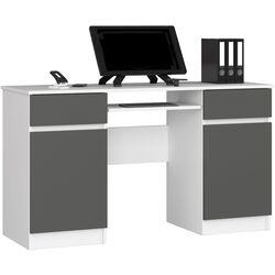 Masa de calculator Akord A5 2D2SZ (White/Graphite Gray)