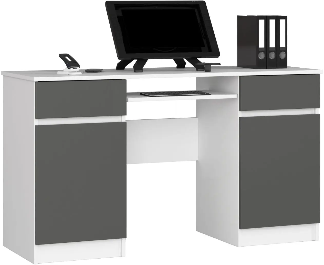 Стол компьютерный Akord A5 2D2SZ (White/Graphite Gray)