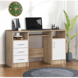 Masa pentru calculator Akord Ana 124cm (Sonoma Oak/White)