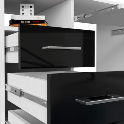 Masa pentru calculator Akord Ana 124cm (White/Black Gloss) Thumb