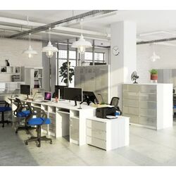 Masa de calculator Akord Ana (White/Metallic Gloss) Thumb