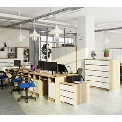 Masa de calculator Akord Ana (Sonoma Oak/White) Thumb