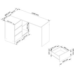 Masa de birou Akord B16 Left (Artisan Oak) Thumb