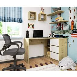 Стол письменный Akord B16 Right (Artisan Oak/White) Thumb