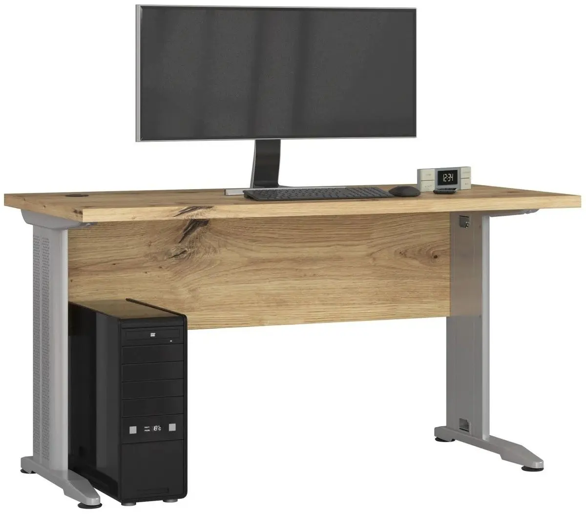 Masa de calculator Akord BM-135 (Silver/Artisan Oak)