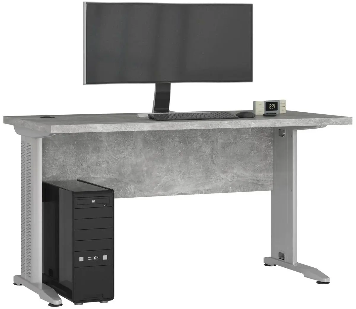 Стол компьютерный Akord BM-135 (Silver/Concrete)