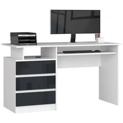 Стол компьютерный Akord CLP 135 (White/Graphite Gloss)