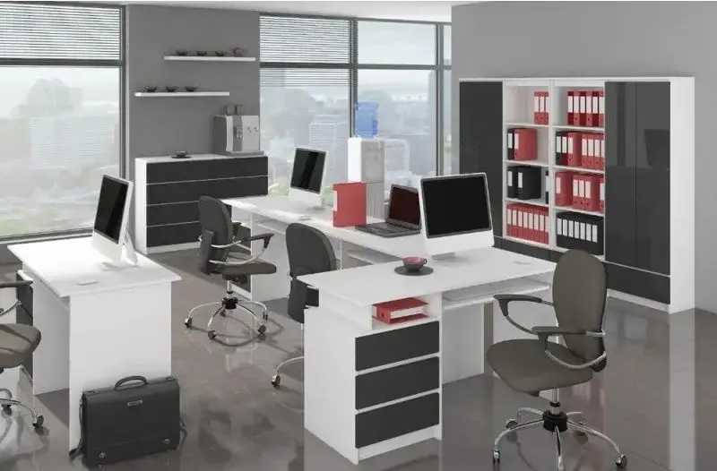 Стол компьютерный Akord CLP 135 (White/Graphite Gloss) - 4