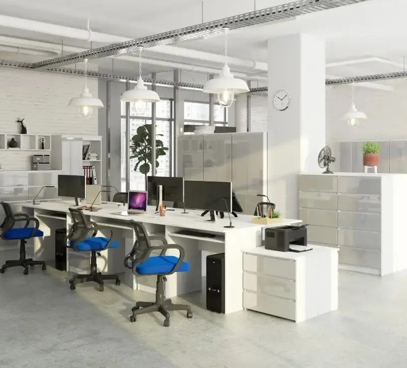 Стол компьютерный Akord CLP 135 (White/Metallic Gloss) - 3