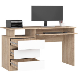 Стол компьютерный Akord CLP 135см (Sonoma Oak/White) Thumb