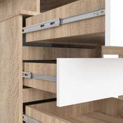 Стол компьютерный Akord CLP 135см (Sonoma Oak/White) Thumb