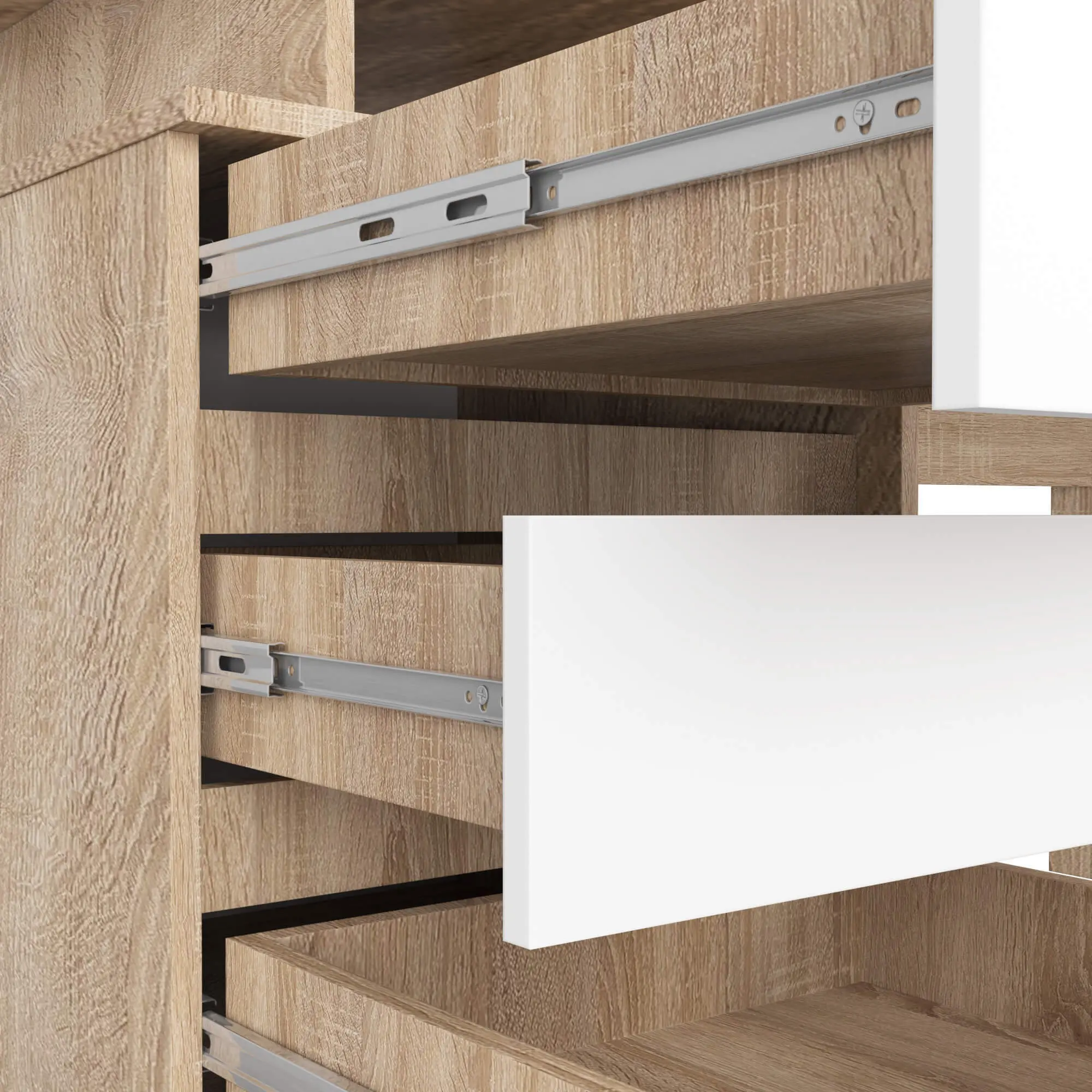 Стол компьютерный Akord CLP 135см (Sonoma Oak/White)