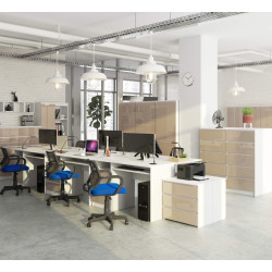 Masa pentru calculator Akord CLP 135cm (White/Cappuccino Gloss) Thumb