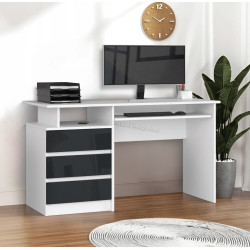 Masa pentru calculator Akord CLP 135cm (White/Graphite Gloss)