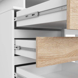 Стол компьютерный Akord CLP 135см (White/Sonoma Oak) Thumb