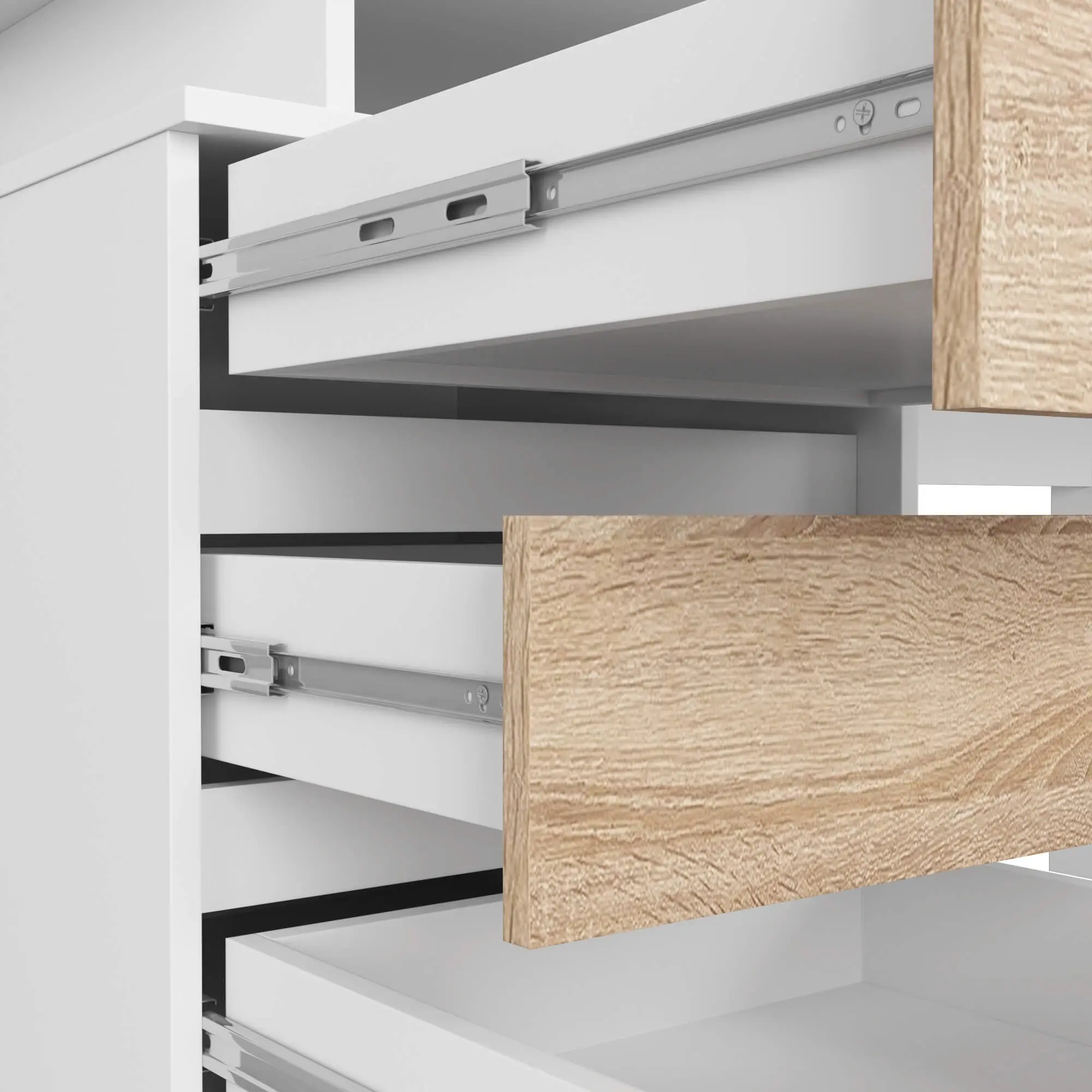 Стол компьютерный Akord CLP 135см (White/Sonoma Oak)