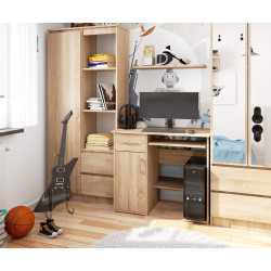 Masa pentru calculator Akord Jay 90cm (Sonoma Oak) Thumb