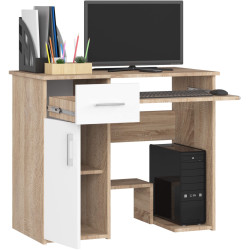 Masa pentru calculator Akord Jay 90cm (Sonoma Oak/White) Thumb