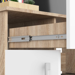 Masa pentru calculator Akord Jay 90cm (Sonoma Oak/White) Thumb