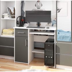 Masa pentru calculator Akord Jay 90cm (White/Graphite Grey)