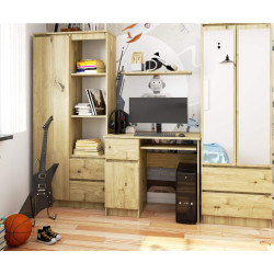 Masa pentru calculator Akord Piksel 90cm Left (Artisan Oak) Thumb