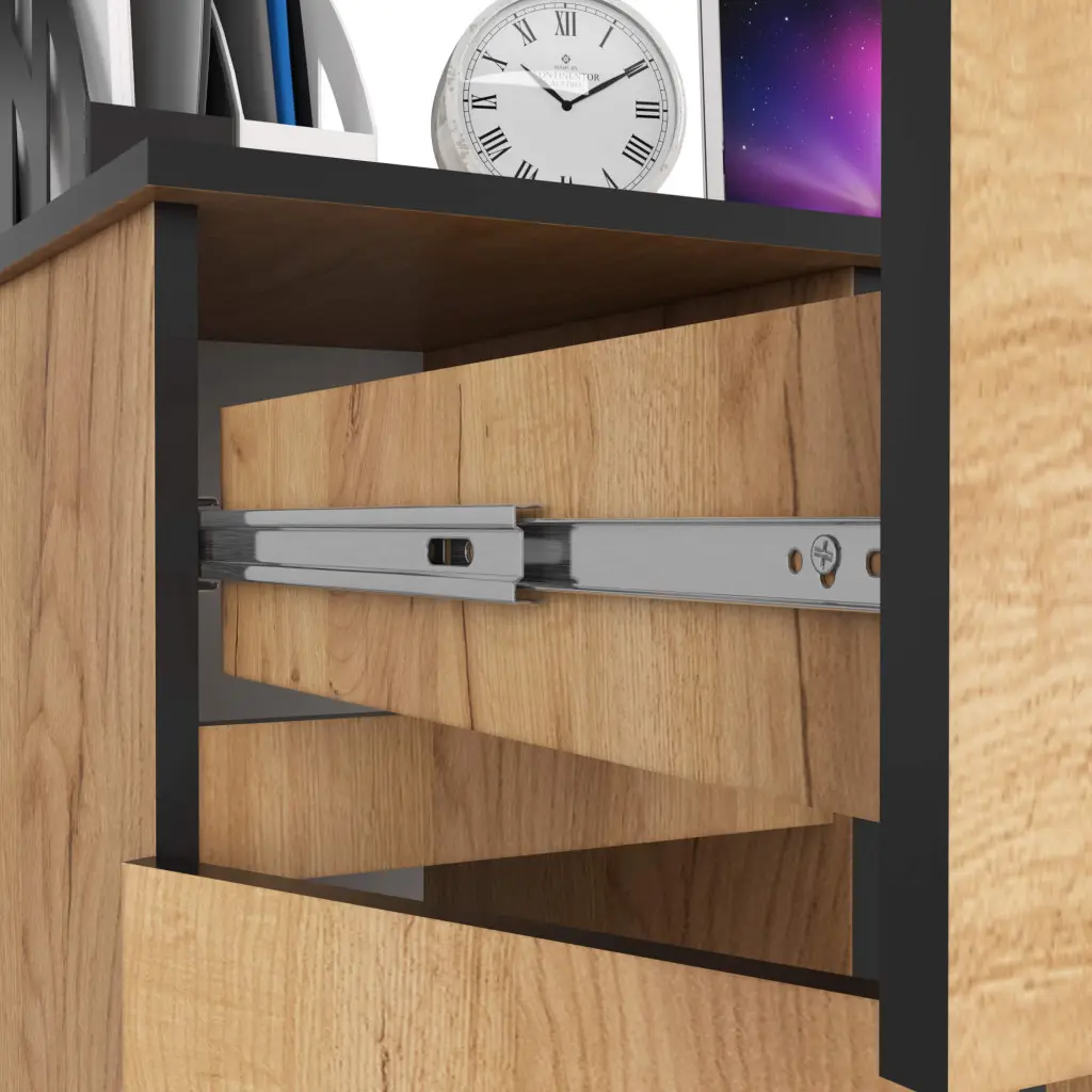 Masa pentru calculator Akord Piksel 90cm Left (Craft Oak)