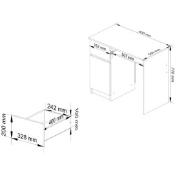 Masa pentru calculator Akord Piksel 90cm Left (Craft Oak) Thumb