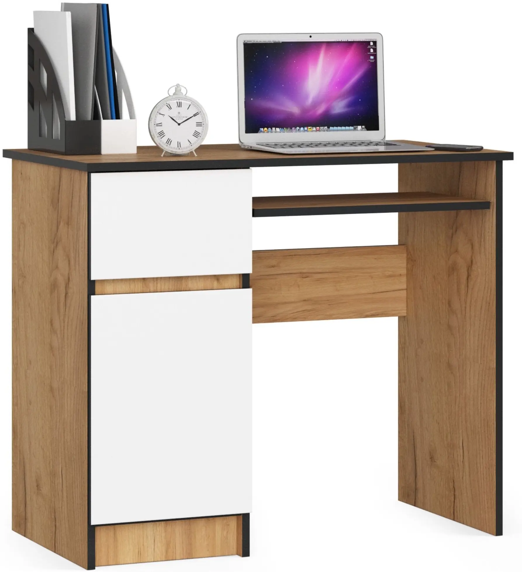 Стол компьютерный Akord Piksel 90см Left (Craft Oak/White)