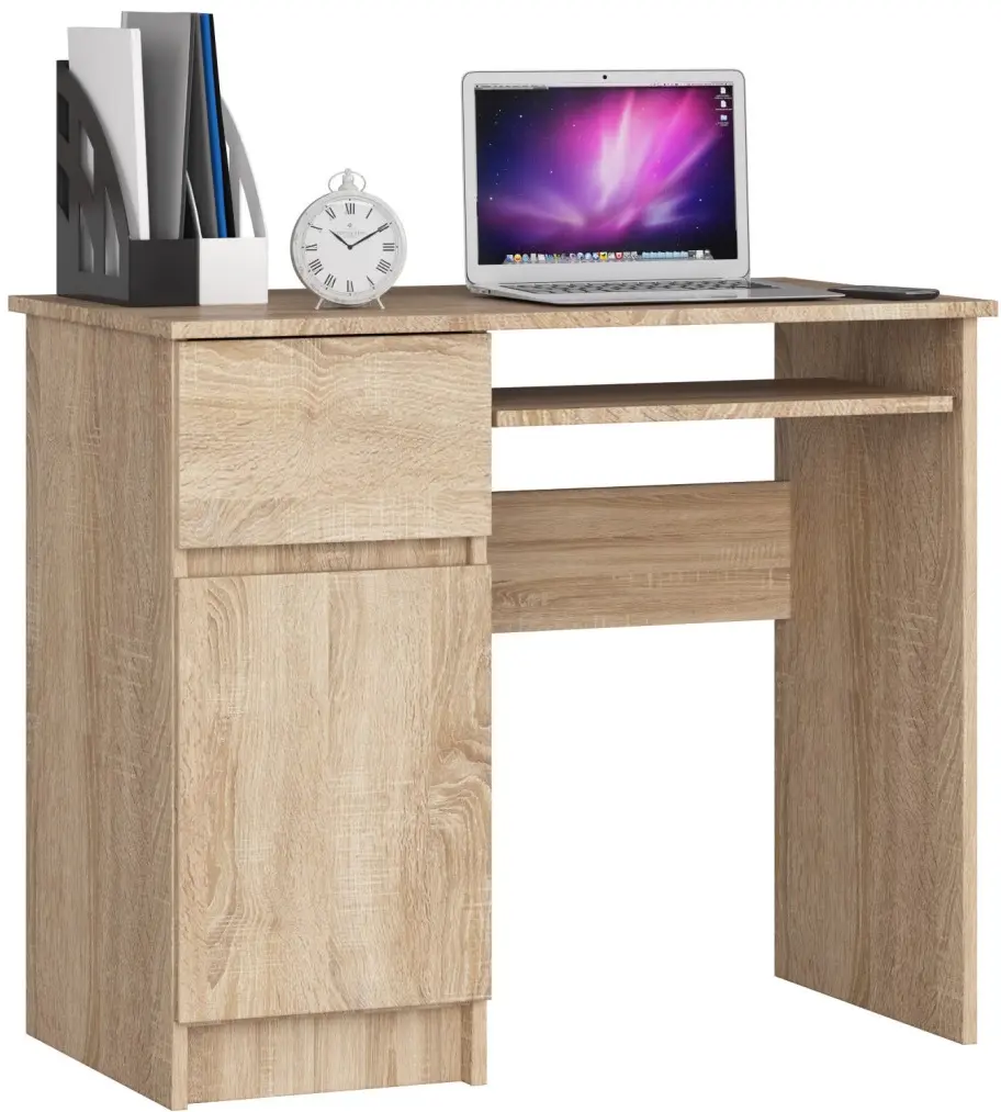 Masa pentru calculator Akord Piksel 90cm Left (Sonoma Oak)