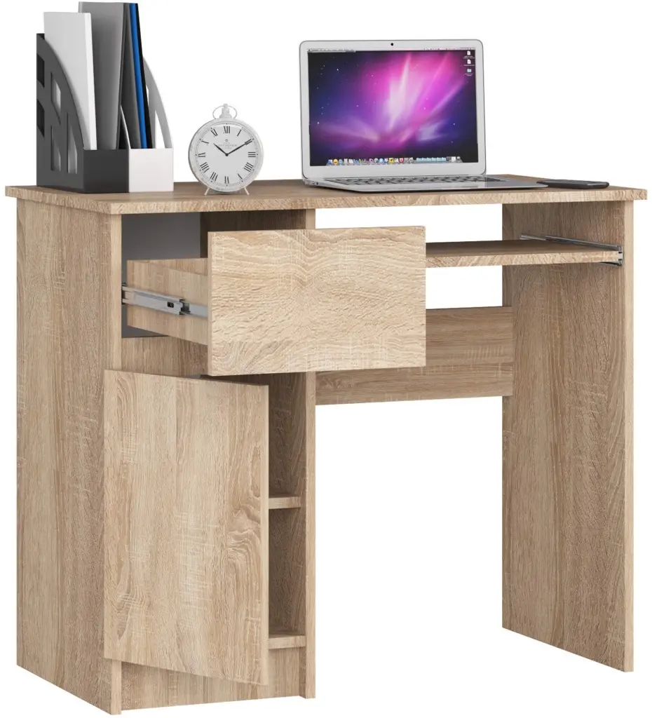 Masa pentru calculator Akord Piksel 90cm Left (Sonoma Oak)