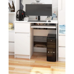 Masa pentru calculator Akord Piksel 90cm Left (White)