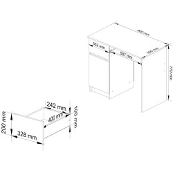 Masa pentru calculator Akord Piksel 90cm Left (White) Thumb