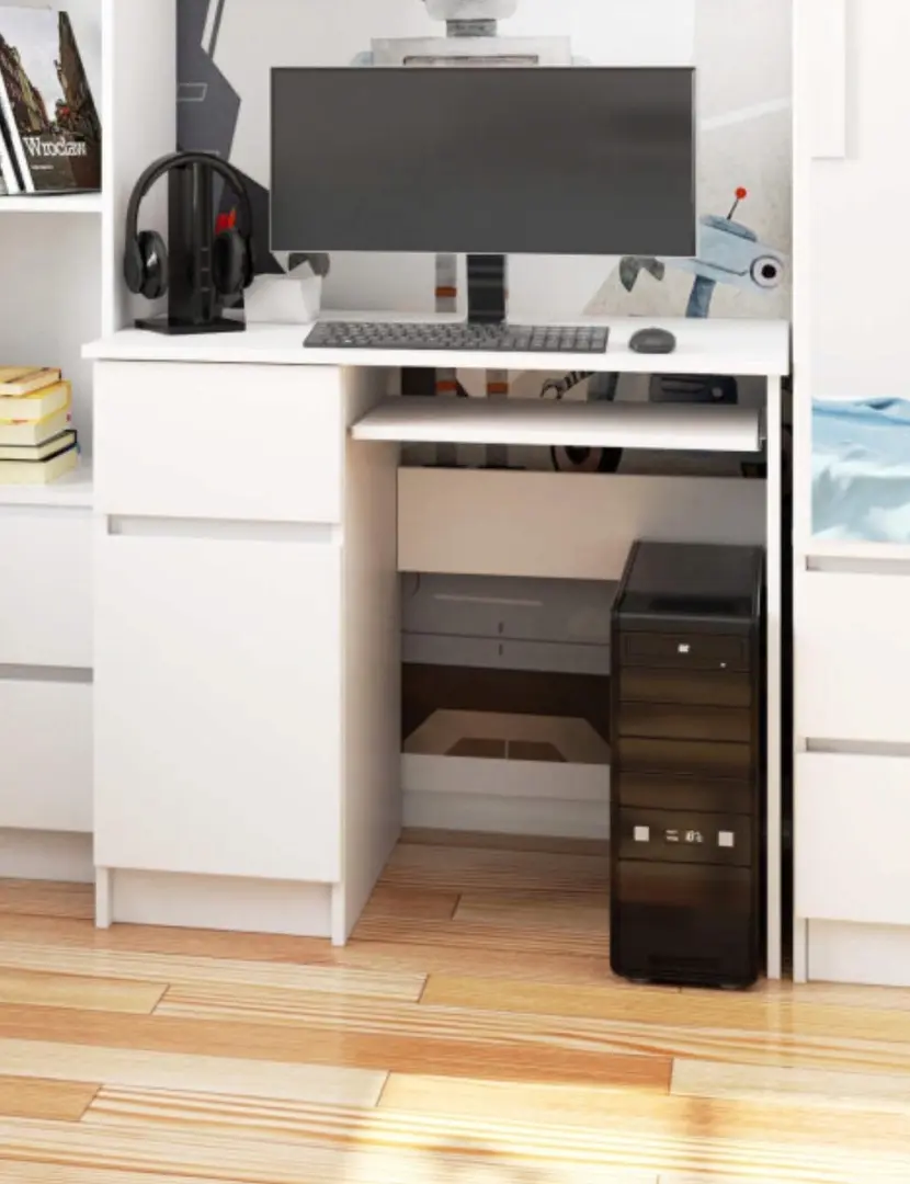 Masa pentru calculator Akord Piksel 90cm Left (White)