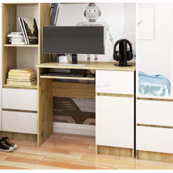 Masa pentru calculator Akord Piksel 90cm Right (Artisan Oak/White)