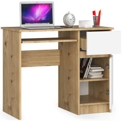 Masa pentru calculator Akord Piksel 90cm Right (Artisan Oak/White) Thumb