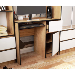 Стол компьютерный Akord Piksel 90см Right (Craft Oak/White) Thumb