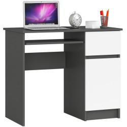 Стол компьютерный Akord Piksel 90см Right (Graphite Grey/White) Thumb